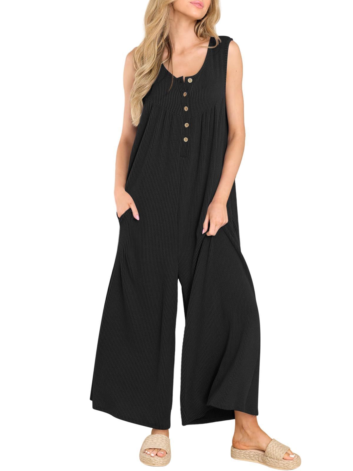 Fresh and casual women's pocket jumpsuit 48 01