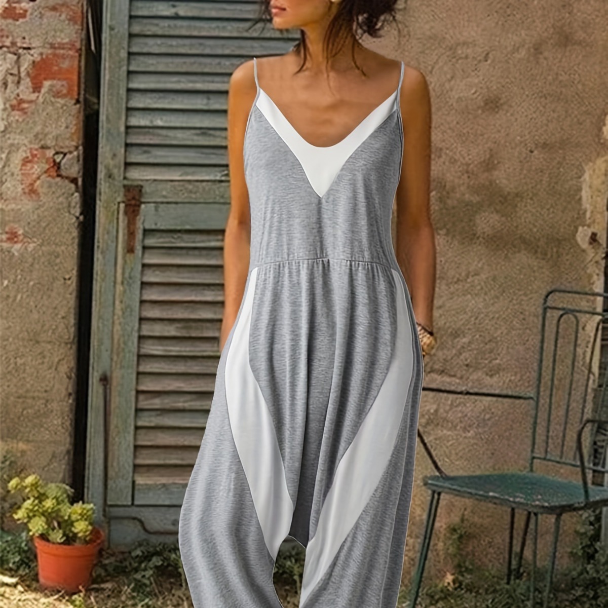 Sleeveless Loose Suspender Jumpsuit 51 02